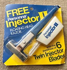 NOS Vintage Personna Injector II Floating Head Injector Razor w/ 6 Blades - RARE picture