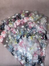 Sanrio Vintage 2011 Xmas Hello Kitty & Friends 10pc Size 10”x4” Cello Gift Bags. picture