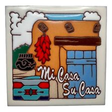 Mi Casa Es Su Casa Masterworks Hand Crafted Ceramic Trivet Tile Southwestern '99 picture