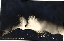 Erupting Volcano Paricutin Michoacan Mexico RPPC Real Photo Postcard 1941 picture