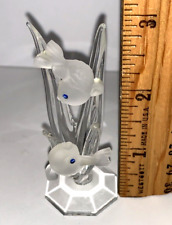 Crystallite Crystal Frosted Glass Fish Clear Reef Figurine picture