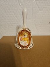 Vintage Porcelain Bell with Women w/ a Bell Ornate Pattern 4 5/8