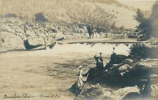 Postcard RPPC C-1910 California Oroville Feather River fishing people 24-4944 picture