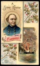 1889 N114 Duke Histories of Generals General Admiral Farragut GOOD+ *AA-2523* picture