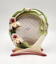 Vintage Franz Orchid Design Sculptured Porcelain Photo Frame #FZ00753 Never used picture