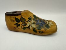 Antique Tole Painted Wooden Child’s Shoe Mold Signed picture