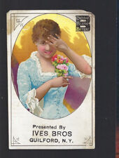 c.1880s Burdock Blood Bitters Foster Millburn NY Girl Trade Card Victorian VTC picture