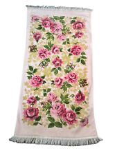 Vintage Cannon ROSES Bath Towel 21”x 42” Floral Flowers picture