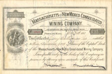 Massachusetts and New Mexico Consolidated Mining Co. - Stock Certificate - Minin picture
