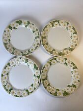 Set Of 4 Vintage Metlox Poppy Trail Sculptured Daisy Dinner Plates 10 5/8” picture