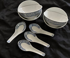 Himark Mandarin Vintage 1987 Mandarin Rice Bowls w Spoons (8pc) Porcelain picture