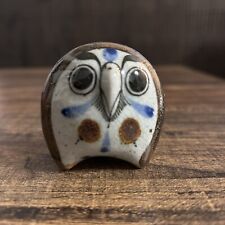 Vintage Owl Tonala Mexican Folk Art Hand Painted Ceramic Pottery Mexico 2” picture