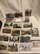 RARE 20 pictures of the Black Hills So. Dakota~Ca 1939 Miniature Linen Postcard  picture