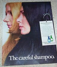 1969 vintage ad page - Clairol colorfast Shampoo GIRLS sexy long hair PRINT AD picture