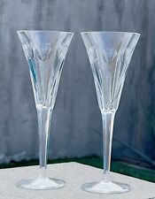 Pair Of Vintage Y2K Waterford Crystal Love Champagne Flutes - Millennium Series picture