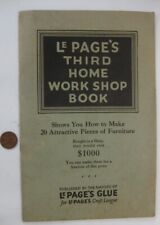 1928 LePages Glue Home Workshop Book Woodworking Measured Drawings by Mr. Klenk picture