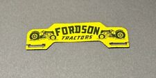 VINTAGE 12” FORDSON TRACTOR PLATE TOPPER PORCELAIN SIGN CAR GAS TRUCK AUTO OIL picture