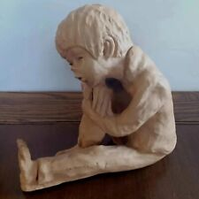 Signed Figurine Sculpture Dave Grossman Designs St Louis Contemplation Boy 1969 picture