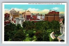 Richmond VA-Virginia, Aerial State Office Building, Antique, Vintage Postcard picture