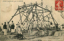 Postcard CPA Militaria Travaux du Genie Pont Tarron - Bridge Construction 1910 picture