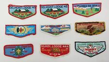 Boy Scouts Order Of The Arrow Lodge Flaps Pocket Patches Mixed Lot of 9   AL picture