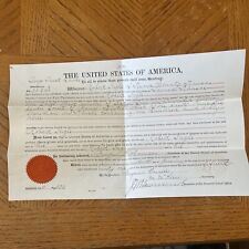 Osage Trust Lands Document 1891 Signed President Benjamin Harrison Kiowa County  picture