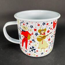 CROWS CANYON HOME FISHS EDDY Collaboration Enamelware Mug COWBOY COWGIRL Guitar picture