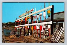 Bailey Island ME-Maine, Display Lobster Buoys, Vintage Postcard picture
