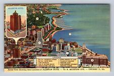 Chicago IL-Illinois, The Allerton Hotel, Advertisement, Vintage Postcard picture