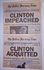 The Dallas Morning News Clinton Impeached & Acquitted  12-20-1998  02-13-1999 picture
