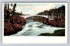 Yellowstone National Park, New Concrete Bridge, Series #8815, Vintage Postcard picture
