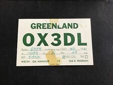 Vintage QSL Radio communication card 1961 Greenland R38002 picture