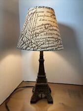 Paris Eiffel Tower 19” Metal Accent Table Lamp With Shade.  B17 picture