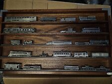 22 Pieces Franklin Mint Pewter Train Set & Display picture