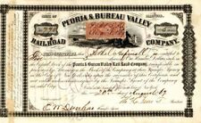 Thomas C. Durant signed Peoria and Bureau Valley Railroad Co. - Autograph Railwa picture