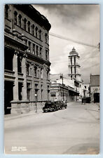 Saltillo Coahuila Mexico Postcard Juarez Street c1940's Vintage RPPC Photo picture