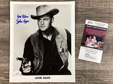 (SSG) JOHN AGAR Signed 8X10 Legendary Cowboy Star Photo - JSA (James Spence) COA picture