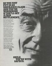 1971 Safeco Car Insurance Put In A Claim Smile Fair Settlement Vintage Print Ad picture