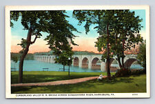1916 Postcard Harrisburg PA Pennsylvania Cumberland Valley RR Bridge Susquehanna picture