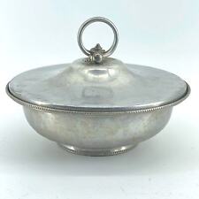 Vintage B.W. Buenilum 9” aluminum lidded covered footed serving dish picture