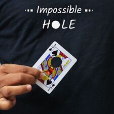 Magician's Impossible Hole Gimmick Use Any Small Object Thru Card Magic Trick picture