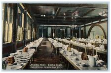 1908 Dining Room Industrial School Boys Restaurant Lansing Michigan MI Postcard picture