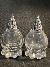 Vintage Imperial Candlewick Salt and Pepper Shakers Hand Crafted Clear Glass picture