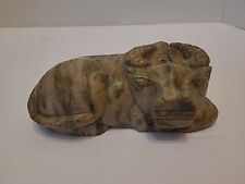 Carved Stone Figurine Paperweight Of A Bull picture