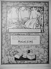 1925 MALACEINE SOAP POWDER CREAM PRESS ADVERTISEMENT - MONCRIF PARADISE picture