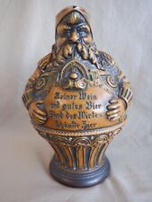 Vintage German Gerz Large Figural Wine or Beer Pitcher/Jug With German Proverb picture