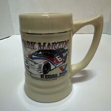 Vintage Mark Martin NASCAR Valvoline Ceramic Stein Beer Mug Gold Coffee Racing picture