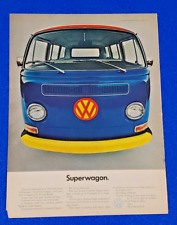 1968 VOLKSWAGEN SUPERWAGON BUS CLASSIC ORIGINAL PRINT AD GERMAN AUTOMOTIVE ICON picture