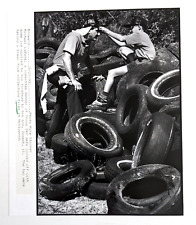 1993 Hollywood Florida Boyscout Troop 340 Collecting Tires VTG Press Photo picture