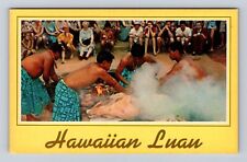 HI-Hawaii, Hawaiian Luau, Traditional Imu, oven, Antique Vintage Postcard picture